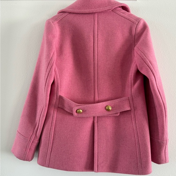 J. Crew Stadium Cloth by Nello Gori Pink Peacoat - Picture 2 of 9